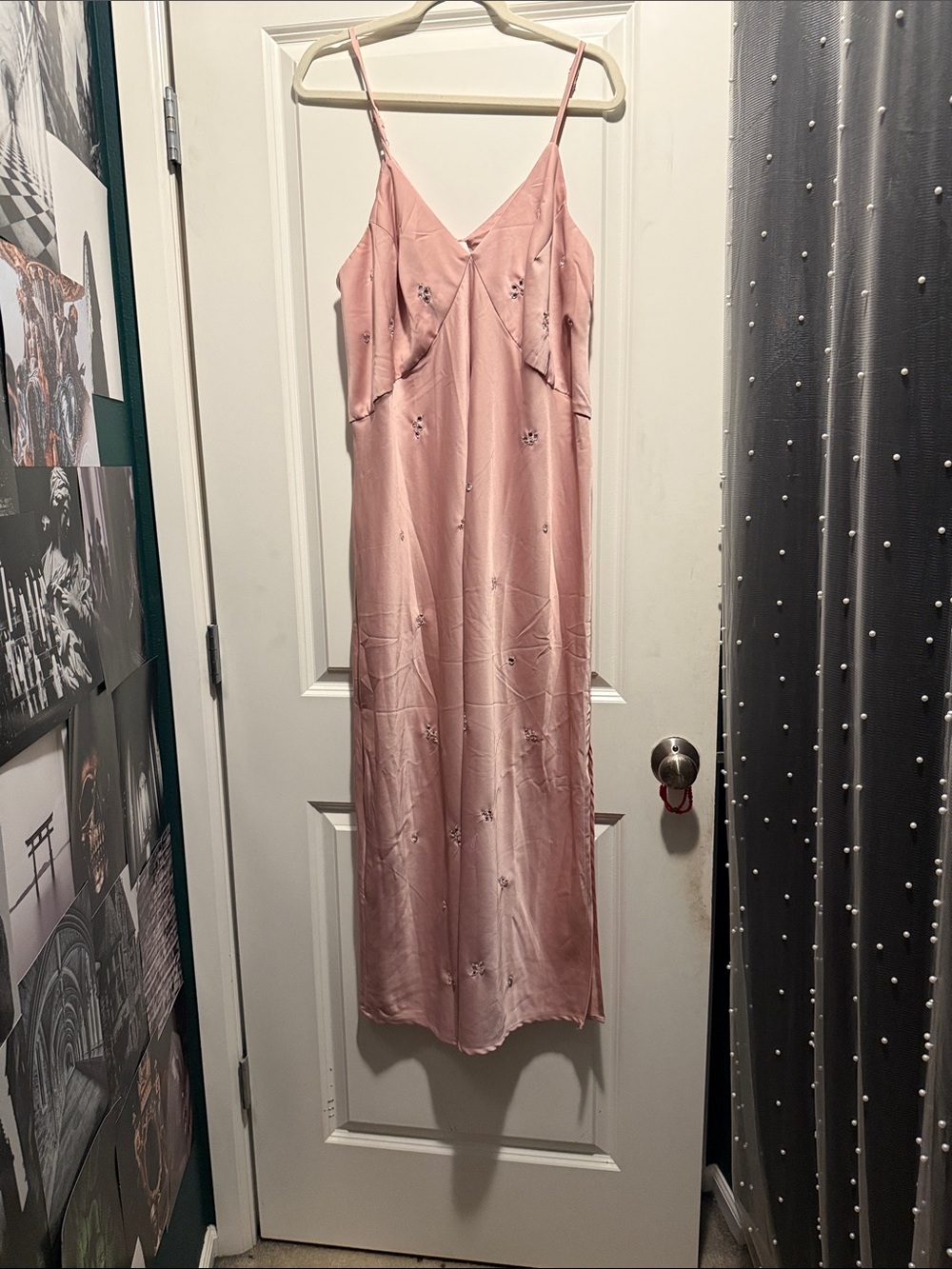 a new day Blush Pink Embroidered Slip Maxi Dress